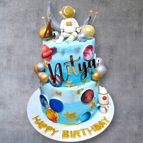 Astronaut Theme Cake