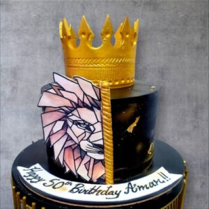 Lion Crown Theme Cake